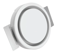Frameless ceiling valve for flush effect supply or extract ventilation.