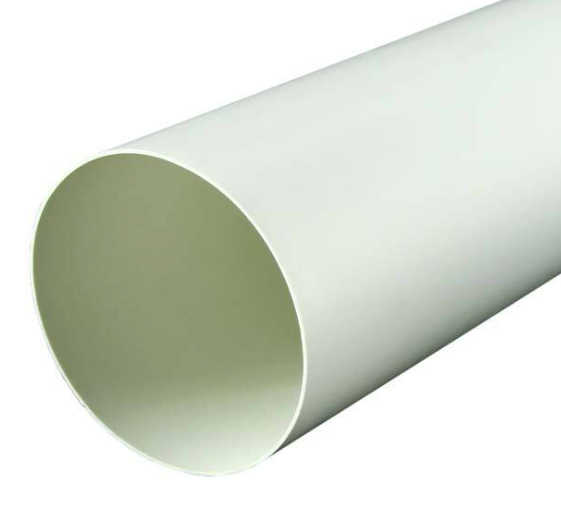 White plastic 125mm ducting