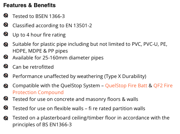 features of  qualfire fire collar
