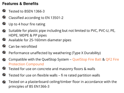 features of  qualfire fire collar