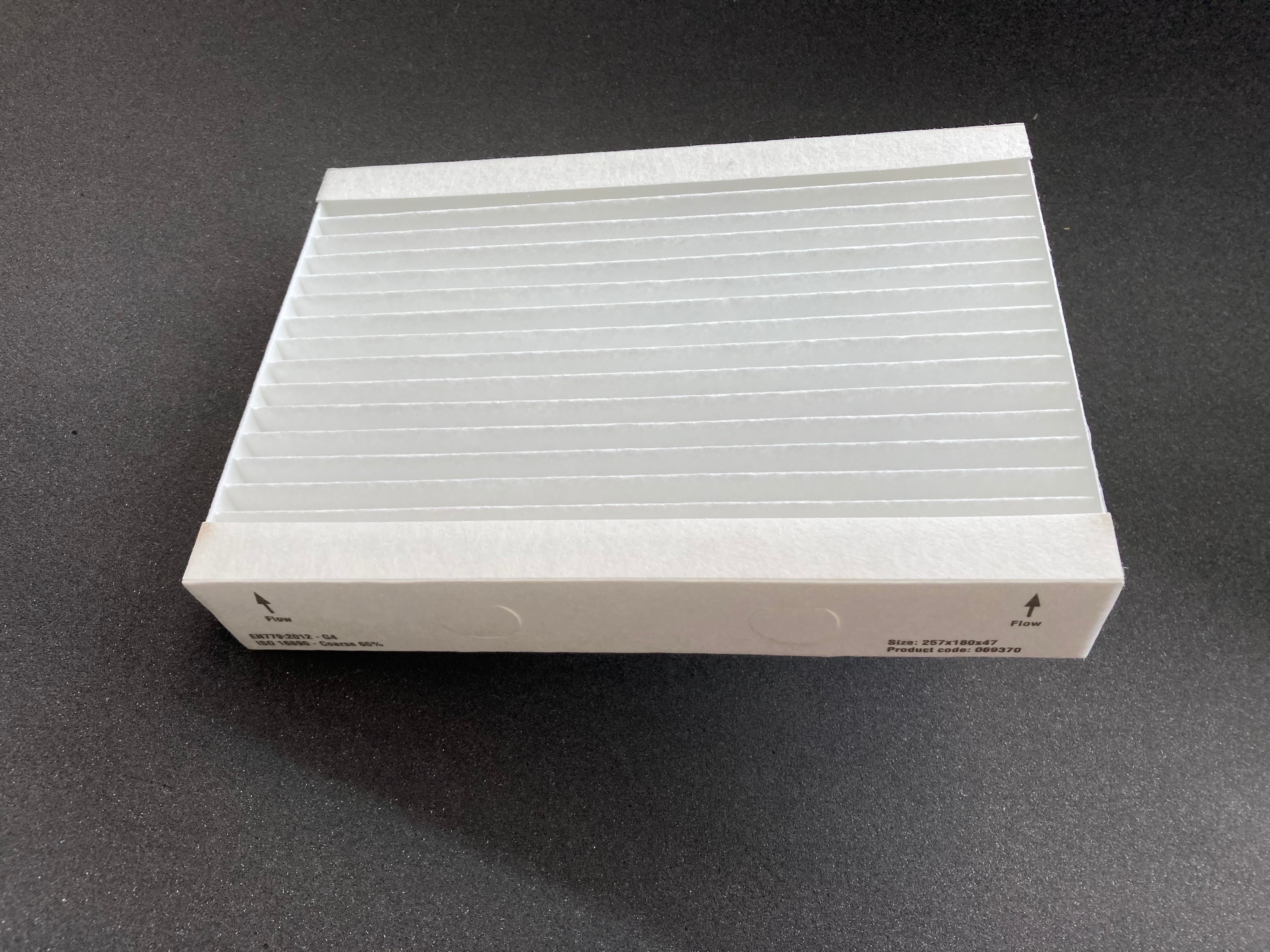 This filter is for the  Genvex Eco 190 models any more. Size is 180*257*47mm. This is an excellent machine and all parts if needed are available from ourselves.  G4 filter to protect the ventilation unit from home dust