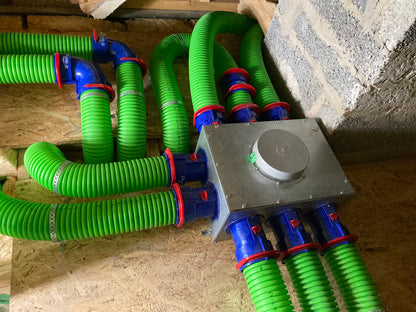 Plumbavent S90 semi-rigid ducting Semi rigid ducting EN 13180:2004 strength Sap Appendix Q listed Anti static inner layer Anti Bacterial inner later Smooth inner layer for reduced resistance.