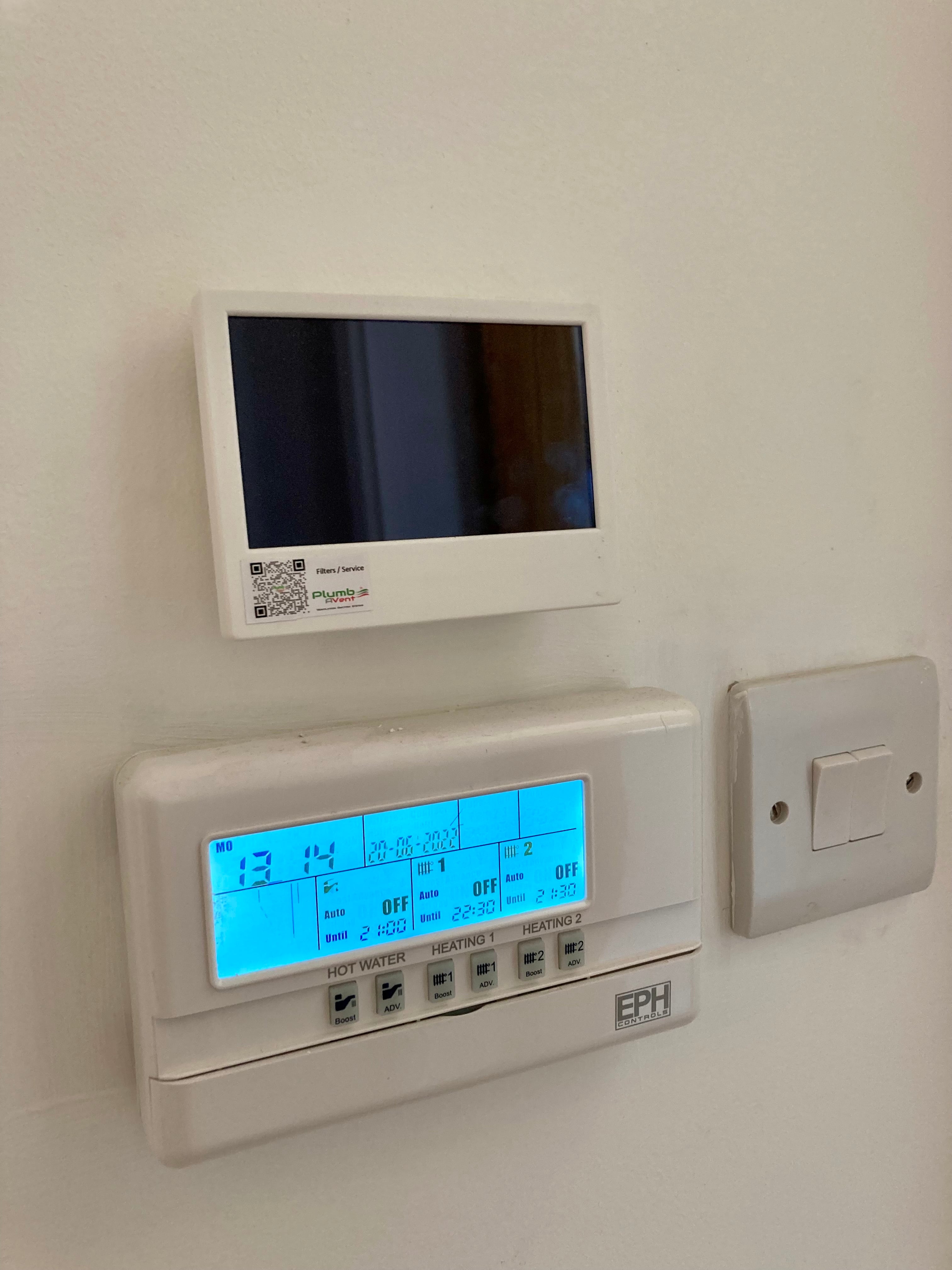 Genvex colour display is the control panel for the following machines 