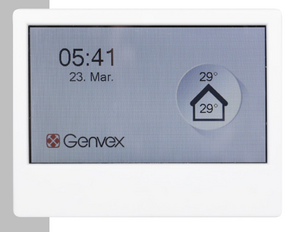 Genvex colour display is the control panel for the following machines 