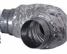 Aluminium silencer insulated.